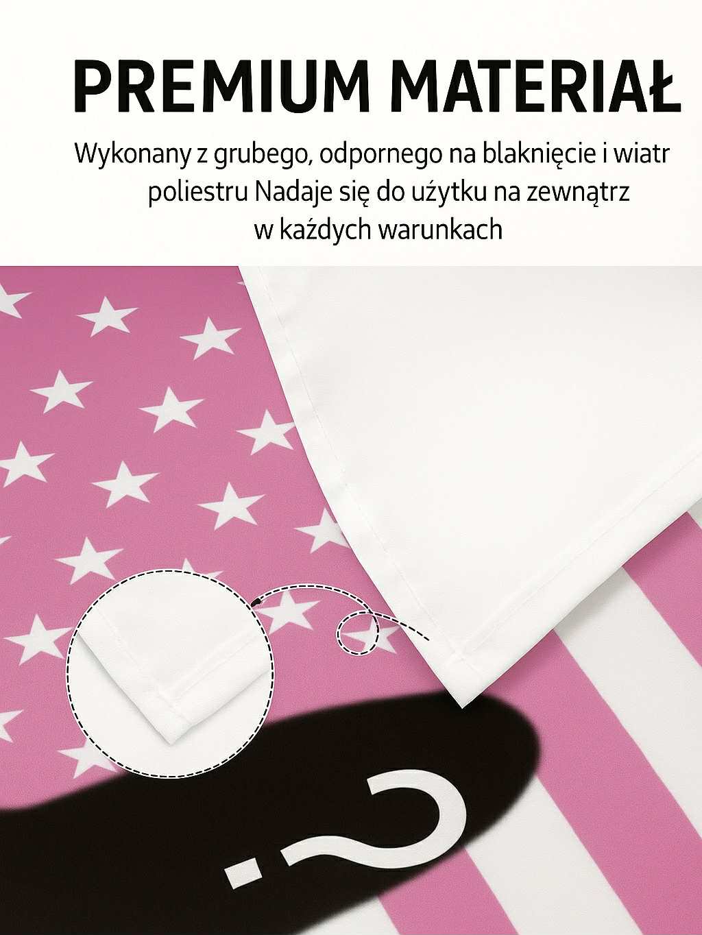 Customowa Różowa Flaga USA