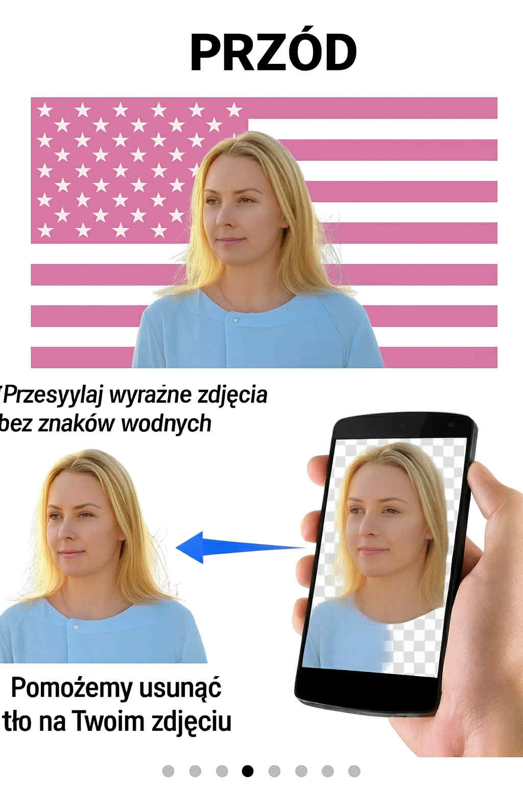 Customowa Różowa Flaga USA