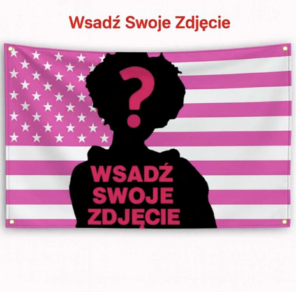 Customowa Różowa Flaga USA